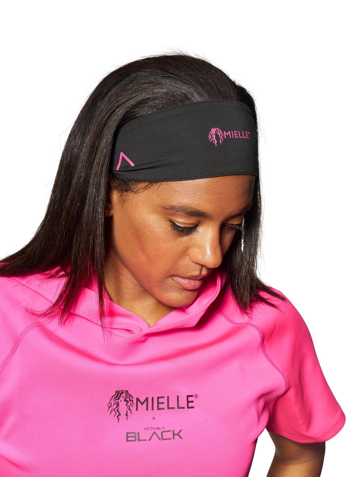 Actively Black x Mielle Pink Sweatband