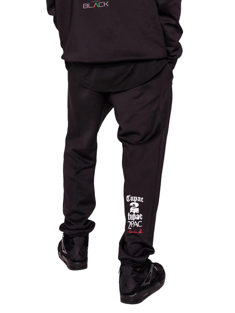 Unisex Tupac x Actively Black Logo Joggers