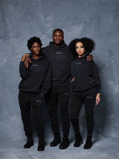 Unisex Actively Black Vintage Lifestyle Hoodie