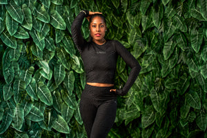 Women's Black Zebra Luxe Tights