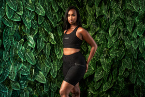 Women's Black Zebra Luxe Bra