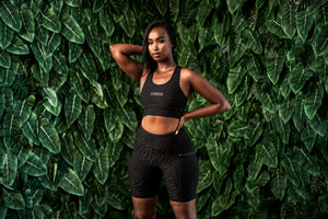 Women's Black Zebra Luxe Bra