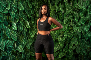 Women's Black Zebra Luxe Bra