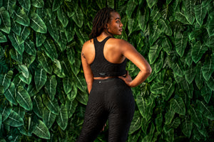 Women's Black Zebra Luxe Bra