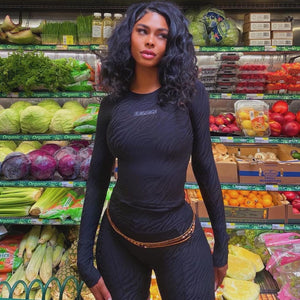 Women's Black Zebra Luxe Tights