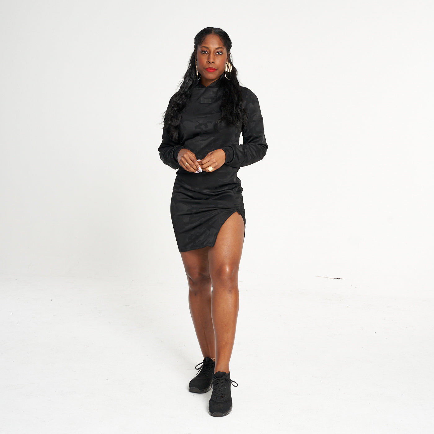 Women's Black Camo Luxe Dress