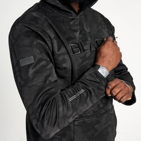 Black Camo Luxe Pullover Hoodie