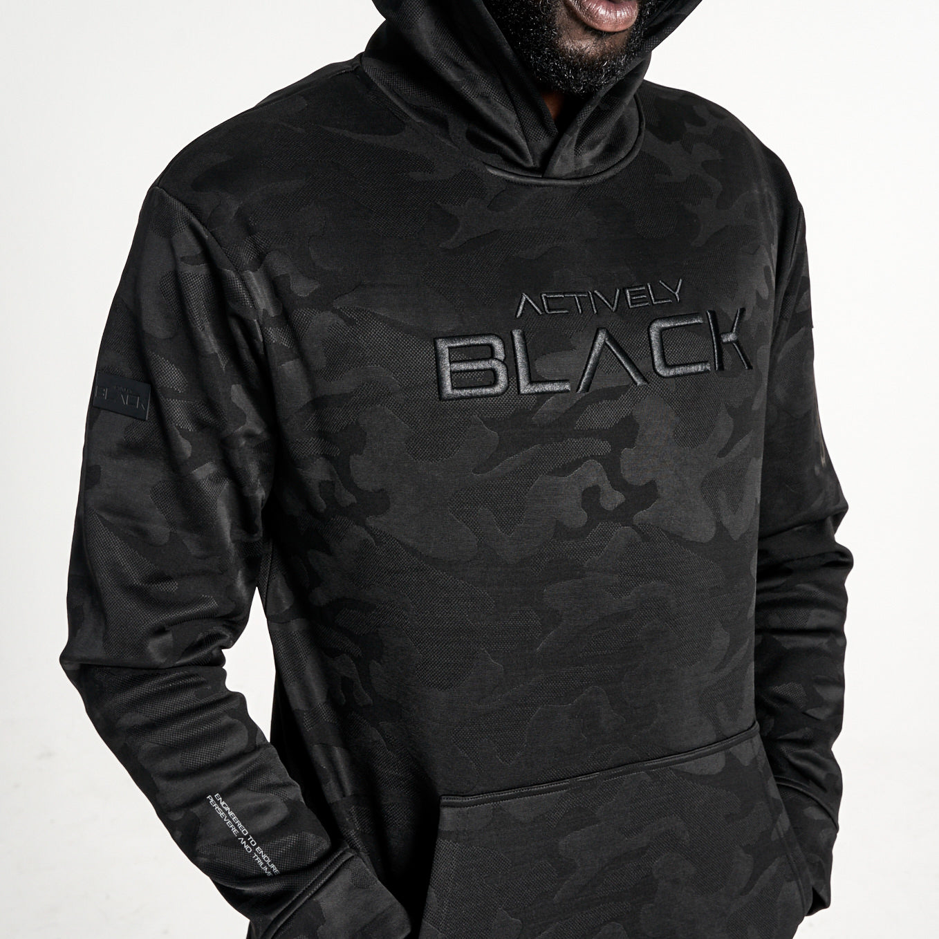 Black Camo Luxe Pullover Hoodie