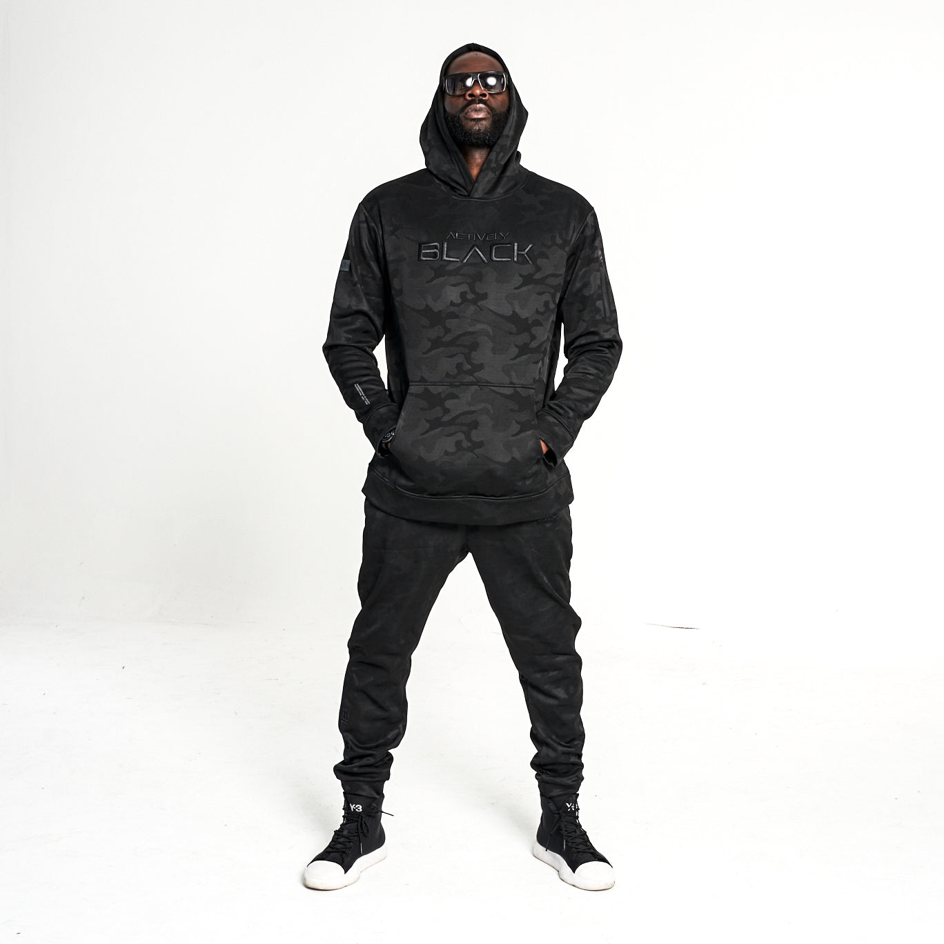 Black Camo Luxe Pullover Hoodie