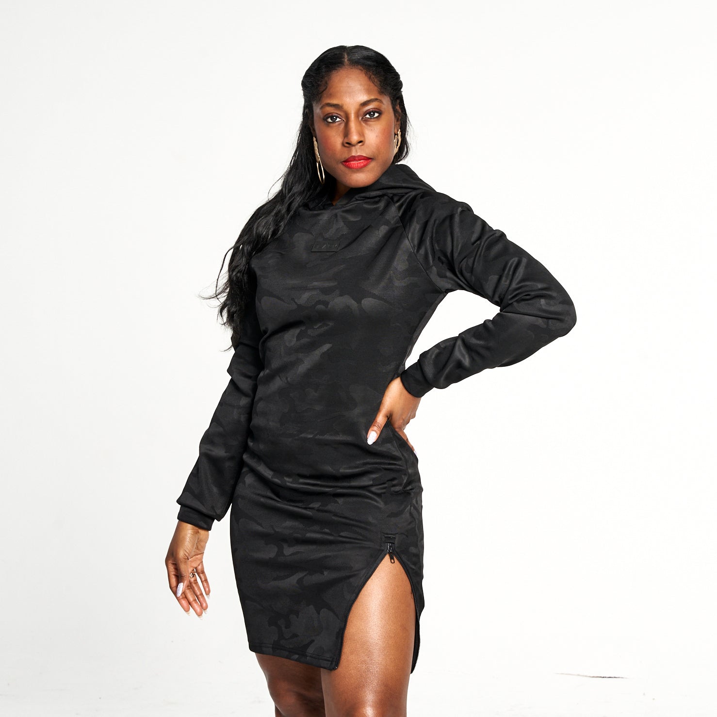 Women's Black Camo Luxe Dress