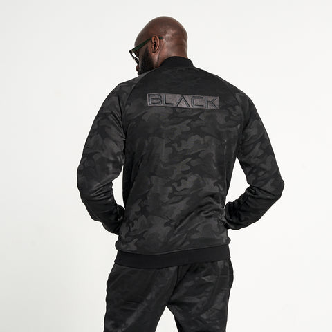 Men's Black Camo Luxe Bomber