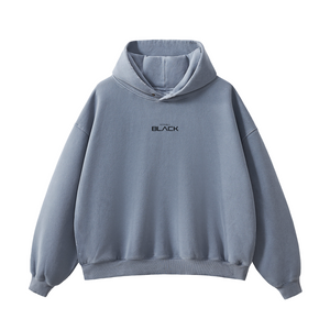 Actively Black Logo Vintage Washed Fleece Hoodie