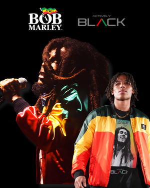 Bob Marley x Actively Black Bomber Jacket