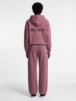 Actively Black Logo Vintage Washed Fleece Sweatpants