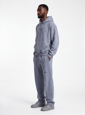 Actively Black Logo Vintage Washed Fleece Sweatpants