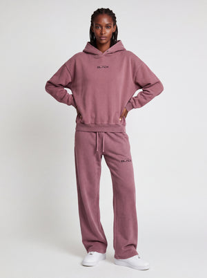 Actively Black Logo Vintage Washed Fleece Sweatpants