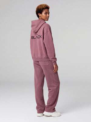 Actively Black Logo Vintage Washed Fleece Hoodie
