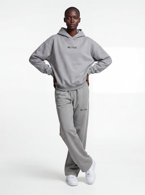 Actively Black Logo Vintage Washed Fleece Hoodie