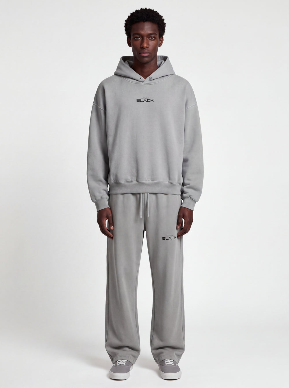 Actively Black Logo Vintage Washed Fleece Sweatpants