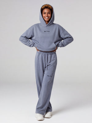 Actively Black Logo Vintage Washed Fleece Sweatpants