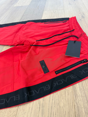 Actively Black Red Windbreaker Pants