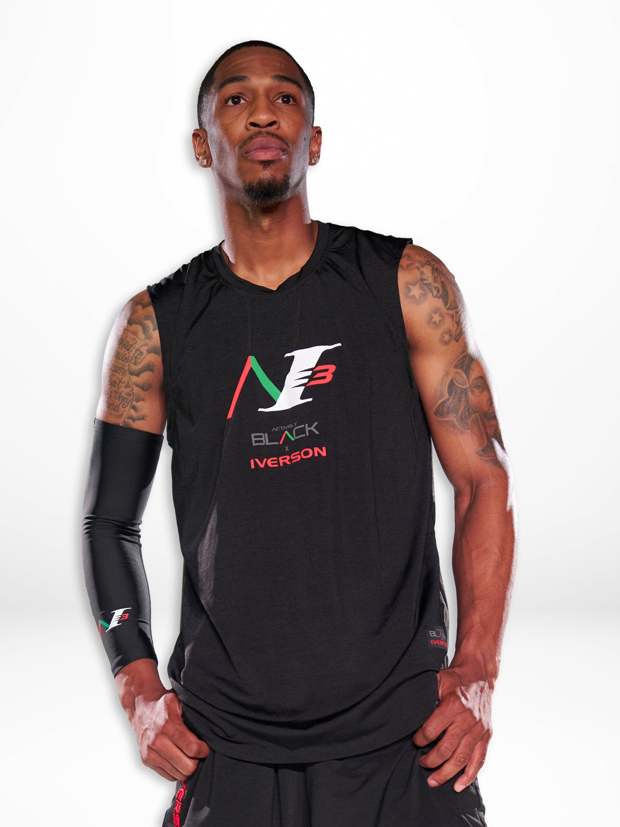 Allen Iverson x Actively Black Logo Sleeveless Shirt