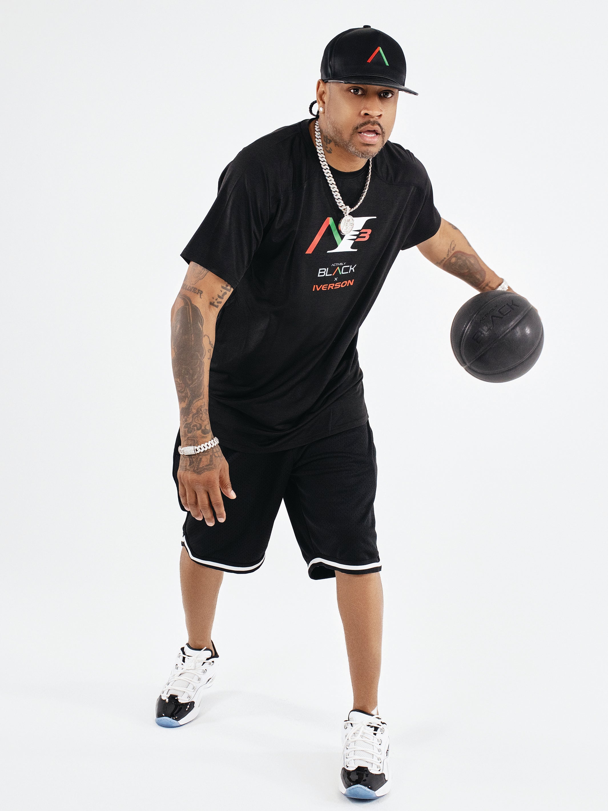 Allen Iverson x Actively Black Logo Shirt