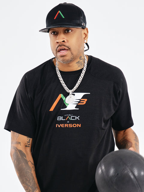 Allen Iverson x Actively Black Logo Shirt