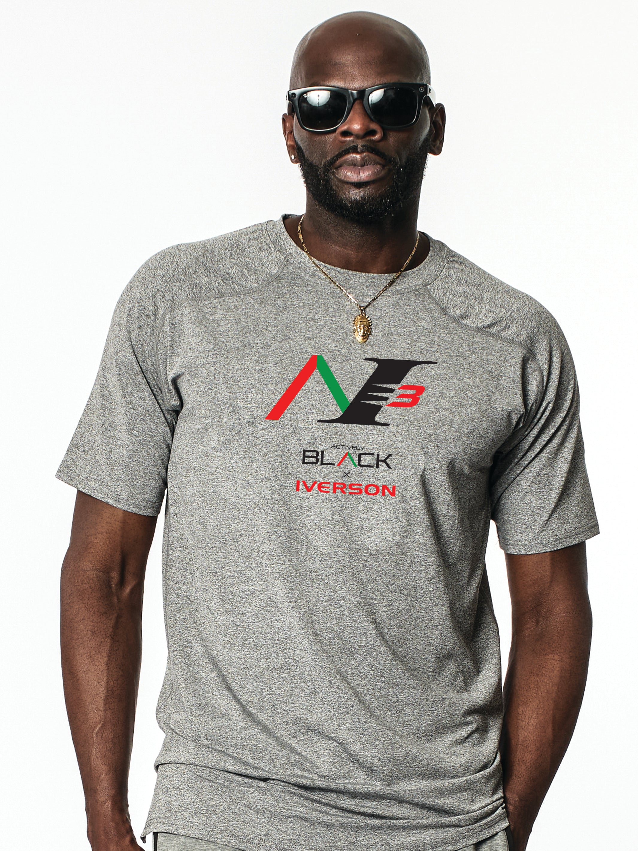 Allen Iverson x Actively Black Logo Shirt