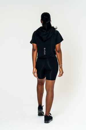 Women's Pinnacle Short Sleeve Crop Hoodie