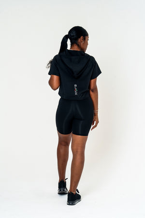 Women's Pinnacle Short Sleeve Crop Hoodie