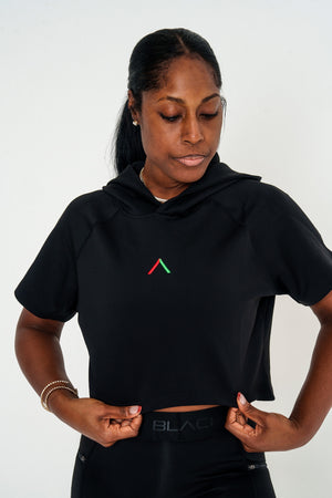 Women's Pinnacle Short Sleeve Crop Hoodie