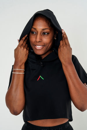 Women's Pinnacle Short Sleeve Crop Hoodie