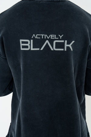 Unisex Actively Black Vintage Lifestyle Crewneck