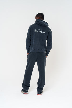 Unisex Actively Black Vintage Lifestyle Hoodie