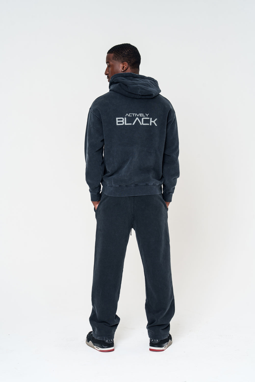 Unisex Actively Black Vintage Lifestyle Hoodie