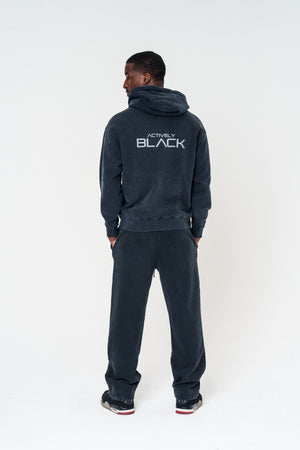 Unisex Actively Black Vintage Lifestyle Hoodie