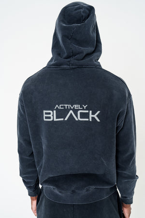 Unisex Actively Black Vintage Lifestyle Hoodie