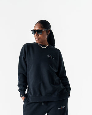 Unisex Actively Black Vintage Lifestyle Crewneck