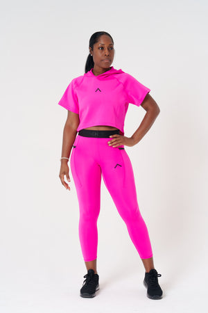 Women's Pinnacle Short Sleeve Crop Hoodie