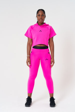 Women's Pinnacle Short Sleeve Crop Hoodie