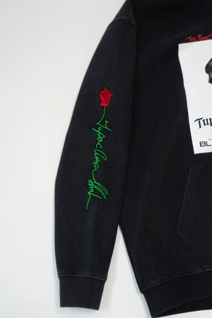 Unisex Tupac x Actively Black Signature Rose Hoodie