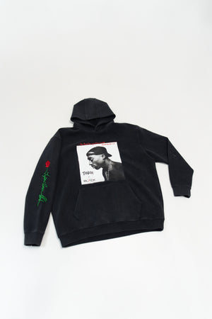 Unisex Tupac x Actively Black Signature Rose Hoodie