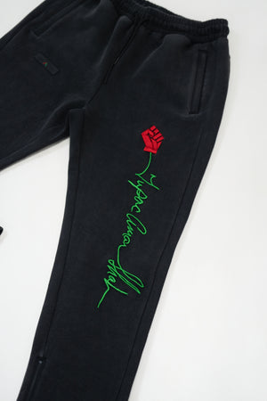 Unisex Tupac x Actively Black Signature Rose Joggers
