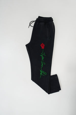 Unisex Tupac x Actively Black Signature Rose Joggers