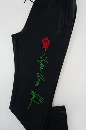 Unisex Tupac x Actively Black Signature Rose Joggers