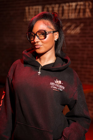 Actively Black Cotton Anti-Colonizer Hoodie