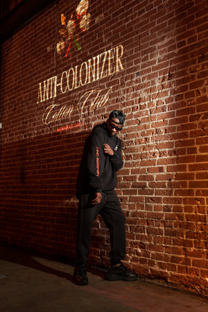 Actively Black Cotton Anti-Colonizer Hoodie