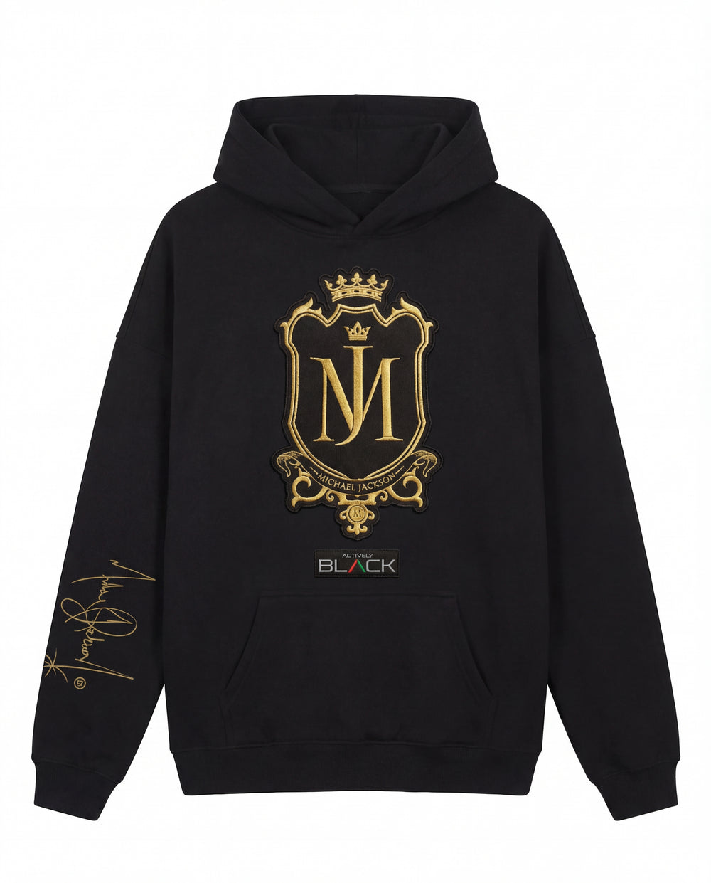 Michael Jackson x Actively Black Crest Hoodie