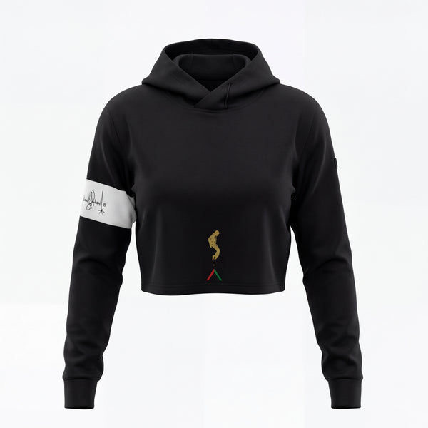 jackson johnson　　black pauldron hoodie Michael Jackson x Actively Black Moonwalker Crop Hoodie